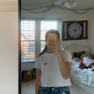 John Galt Cropped American Flag Tee